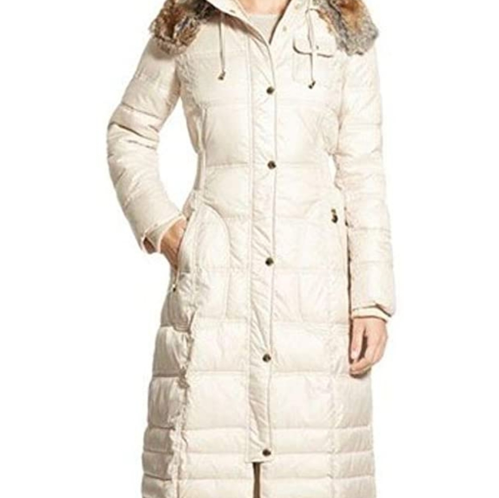 Laundry by Women's Winter Quilted Puffer Faux Fur Hooded Long Coat